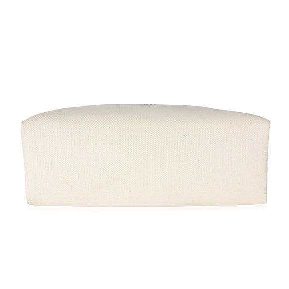 Celine Natural Canvas Tan Calfskin Horizontal Cabas Tote - Picture 5 of 7